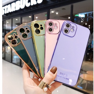 【ป้องกันกล้อง】กรณี iPhone 12 12pro max 7 8 Plus กรณี iPhone X Xs Max Se 2020 กรณี iphone 11 Pro Max โลโก้ apple ซิลิโคน นิ่ม เคส เคสโทรศัพท์