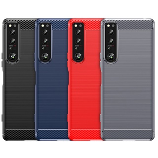 สําหรับ Sony Xperia 1 IV 10 IV กันกระแทก เกราะคาร์บอนไฟเบอร์ แปรงไฮบริด TPU เคส