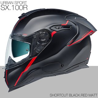 NEXX หมวกกันน็อค รุ่น URBAN SPORT SX.100R ลาย SHORTCUT BLACK RED MATT ใหม่ล่าสุด 2021 #ราคาเพียง 7,900 บาท เท่านั้น