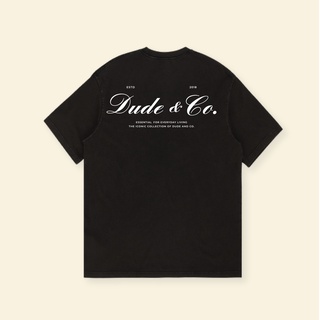 เสื้อยืดผ้าฝ้ายพิมพ์ลายขายดี สไตล์มินิมอล Dude and Co. - DUDE01 OVZ Tee เสื้อยืด คนดัง