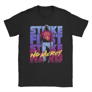 เสื้อยืด พิมพ์ลาย Strike First Strike Hard No Mercy Cobra Kai Karate เหมาะกับของขวัญฮาโลวีนสามารถปรับแต่งได้