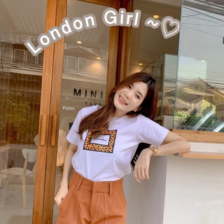 Jarika.shop -  เสื้อยืดลาย LONDON กรอบเสือ ( พ15 )