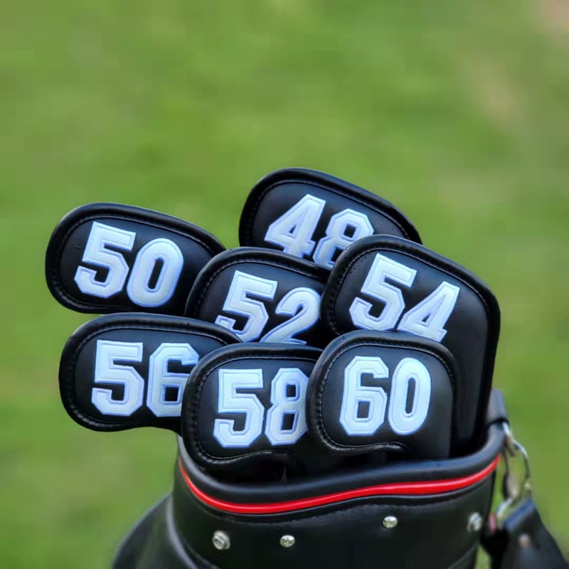 Golf Wedge CoverGolf Club Cover สําหรับ Golf Wedge Golf Pitching Wedge Golf Sand Wedge All องศา 48°50°52°54°56°58°60°  ปิดแม่เหล็กหนัง ปู่ กันน้ํา