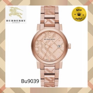 Burberry rosegold the city engraveed check watch BU9039