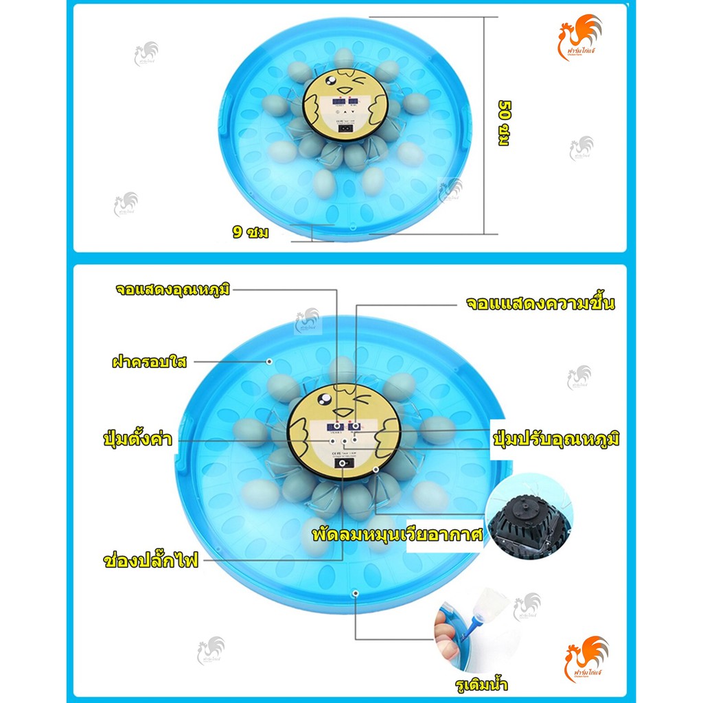 ส่งด่วนเครื่องศูนย์ 52 ฟอง มีคู่มือภาษาไทย ของแถมครบ ศูนย์ซ่อมบริการ ตู้ฝักไข่ไก่ เครื่องฟักไข่อัตโนมัติ ตู้ฟักไข่ไก่