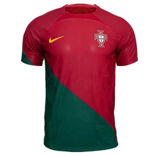 เสื้อกีฬาแขนสั้น ลายทีมชาติฟุตบอล Portugal Home Away Stadium 2022-23 ชุดเหย้า【พร้อมส่ง】