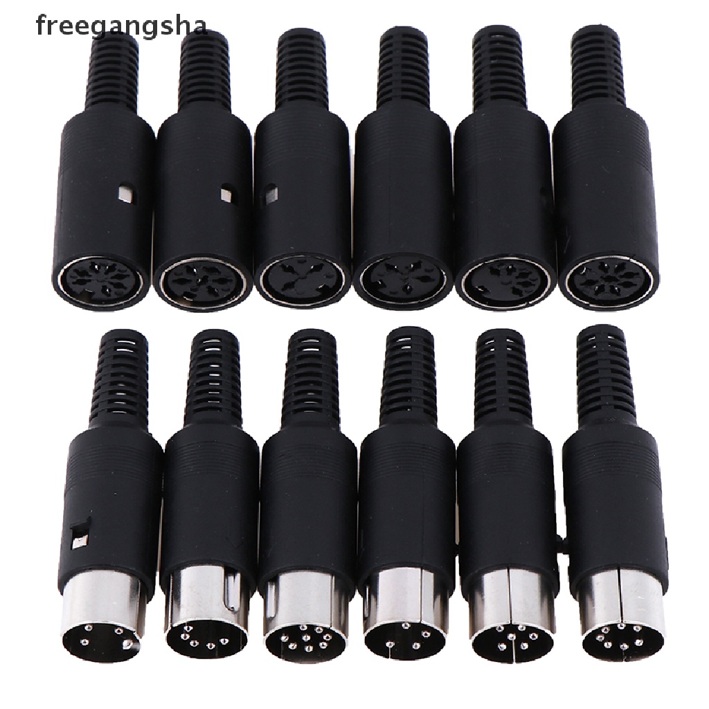 [FREG] DIN Plug Socket Connector 3/4/5/6/7/8 PIN Male/Female Chassis Cable Mount FDH