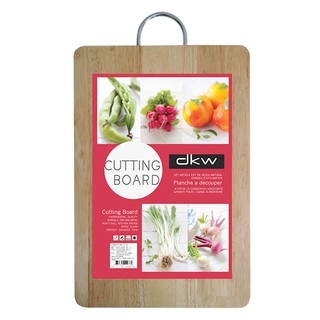 เขียงไม้ยางพาราเหลี่ยม DKW 10x15 นิ้ว อุปกรณ์เตรียมอาหาร WOOD CUTTING BOARD DKW 10X15”