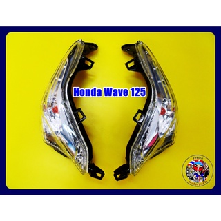 ไฟเลี้ยวหน้า ฝาใส ซ้าย ขวา Honda Wave 125 Y 2012-16 Front Turn Signal Set Year 2012-2016