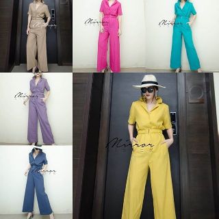 Jumpsuit เชิ๊ตแขนสั้น รูปจริงงานขาย