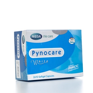 Exp.8/24 (20 แคปซูล) ลดฝ้า กระ Mega We Care Pynocare White ไพโนแคร์ ไวท์