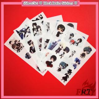 ❉Black Butler 6 แผ่น / ชุด Anime Character Diy สติ๊กเกอร์สําหรับตกแต่งสมุดไดอารี่สติ๊กเกอร์