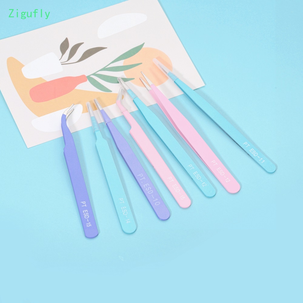 แหนบสแตนเลส  สีมาการอง อุปกรณ์ทำเล็บDIY เครื่องมือเสริมความงาม