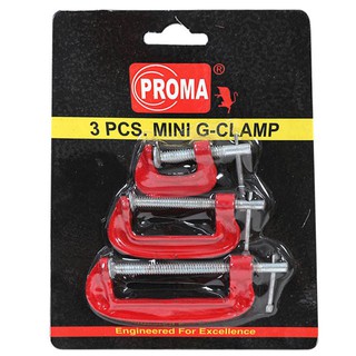 Work pen PROMA C-CLAMP 3 PCS./SET Hand tools Hardware hand tools ปากกาจับงาน ปากกาจับงาน ตัวซี PROMA 3 ตัว/ชุด เครื่องมื