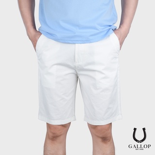 GALLOP : CHINO SHORTS กางเกงขาสั้นผ้าชิโน รุ่น GS9014 สีขาว