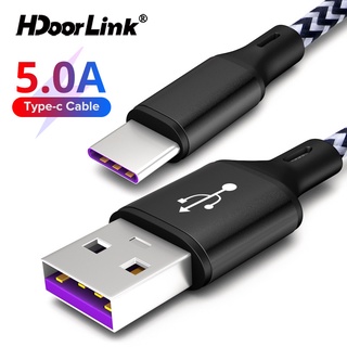 Hdoorlink สายชาร์จเร็ว Usb ประเภท C สายเคเบิ้ล 5A สําหรับ Xiaomi Redmi Note 8 9 10 Pro Usb C สายชาร์จโทรศัพท์มือถือ Android