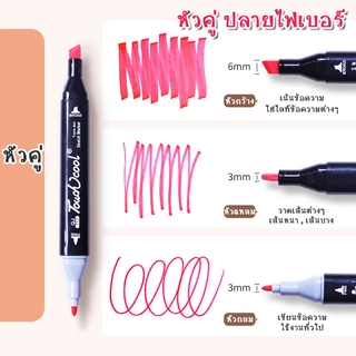 Paint-Marker-Set30สี ใช้วาดรูประบายสี Paint Marker ปากกามาร์คเกอร์ 2 หัว เน้นข้อความได้ สีใช้ระบาย ปากกาเมจิก