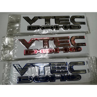 สติ๊กเกอร์ฟอยด์เงิน VTEC DOHC ติดรถ แต่งรถ HONDA ฮอนด้า sticker สวย เงา