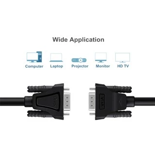 [แท้100%] Dtech สาย CABLE VGA ยาว 1.5m 5m 10m ผู้/ผู้ มาตรฐาน 15 pin VGA Cable For Computer Projector PSP HDTV