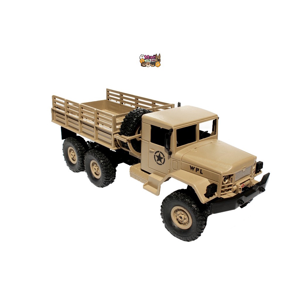 รถบังคับวิทยุ ยุทธภัณฑ์ลำเลียงทหาร WPL B-16 Military Truck อัตราส่วน 1:16 ขับเคลื่อน 6 WD ความถี่ 2.