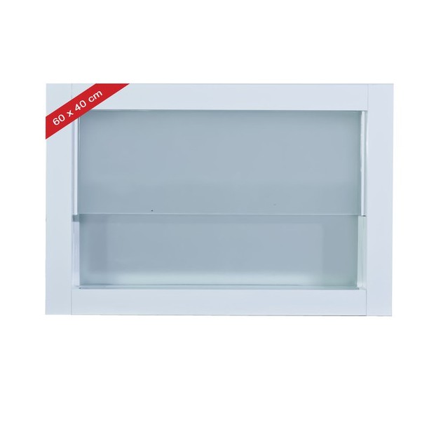 หน้าต่างบานเกล็ดซ้อน 60x40 พร้อมมุ้ง ช่องระบายอาการ หน้าต่างห้องครัว