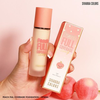 🔥🔥‼️‼️ NEW ‼️‼️🔥🔥 PEACH FULL COVERAGE FOUNDATION : HF5044 ครีมรองพื้น เนื้อแมท ควบคุมความมัน 💦