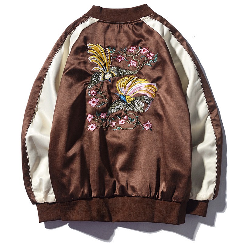 Men&amp;Women Trendy Embroidery Coat Men Sukajan Yokosuka Souvenir Jacket Youth Bomber Jackets Streetwear zkBd
