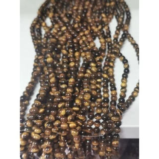 หินธรรมชาติหินแท้ lucky stone, tiger eye stone ยาว 4mm6mm8mm10mm12mm14mm16mm,