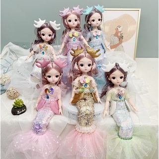 ตุ๊กตานางเงือก ร้องเพลงได้ ตุ๊กตา bjd 30 cm มีสินค้าพร้อมส่ง bjd 30 เซนติเมตร มีเสียง ตุ๊กตาบาร์บี้นางเงือก