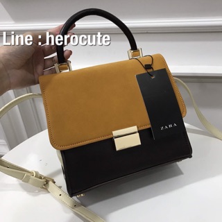 Zara satchel bag with handle แท้Outlet