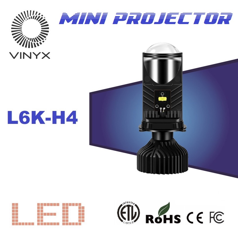 LED ไฟหน้าโปรเจคเตอร์ H4 Mini โปรเจคเตอร์เลนส์ 50 วัตต์รถจักรยานยนต์รถยนต์เลนส์ Y6 Y6D Y9 L6K-H4 ไฟห
