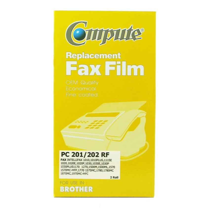 แฟ็กซ์ฟิล์ม สำหรับ BROTHER FAX FILM รุ่น PC-201 / PC-202RF หมึกพิมพ์เครื่องโทรสาร ใช้กับรุ่น BROTHER 1030 มีใบกำกับภาษี