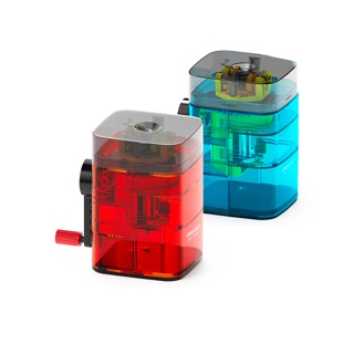 Deli 71162 Pencil sharpener Semi Auto เครื่องเหลาดินสอกึ่งอัตโนมัติแบบใส เหมาะสำหรับเด็ก กบ กบเหลาดินสอ เครื่องเหลาดินสอ