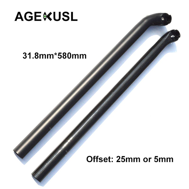 AGEKUSL ที่นั่งโพสต์จักรยาน Offset Seatpost สําหรับ Brompton JAVA NEO ACEOFFIX จักรยานพับ 31.8 มม.คาร์บอนไฟเบอร์