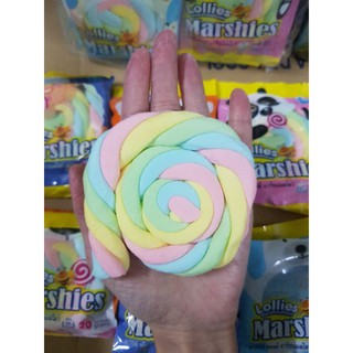 มาร์ชเมลโล่ อมยิ้ม เรนโบว์ ชิ้นใหญ่ Marshmellow Rainbow แพคชิ้นต่อชิ้น