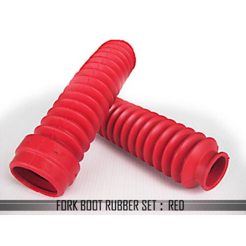 FRONT FORK BOOT "RED" For YAMAHA YZ100 D E F (1977-1979) IT125 G (1980) MX175 (1979-1981) // ยางกันฝ