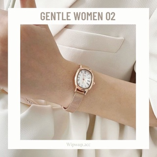 [ลด45ใส่โค้ด WIP22DEC]นาฬิการุ่น Gentle Women 02🌟รุ่นนี้มี สาย 2 แบบ สายหนังและแสตนเลส งานสวย เกาหลีมาก ปรับสายเองได