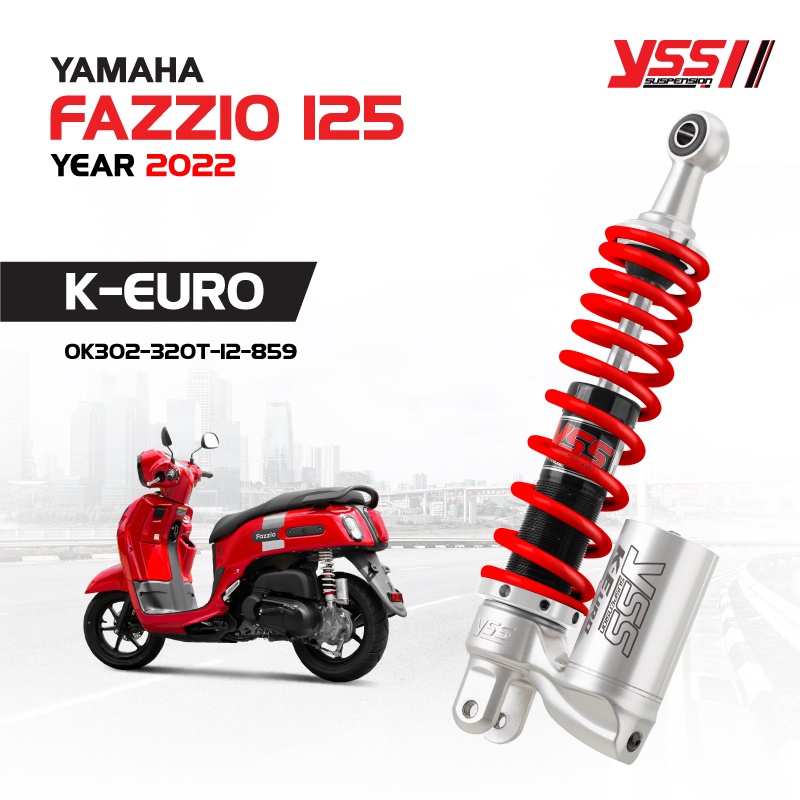 โช้คอัพ YSS รุ่น K-EURO สำหรับ YAMAHA FAZZIO 125 ปี 2022