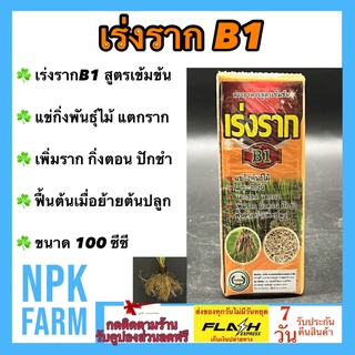 B1 บีวัน เร่งราก สูตรเข้มข้น ขนาด 100 ซีซี หวีทอง น้ำยาเร่งราก ยาเร่งราก ช่วยในการปักชำ แตกรากพืช กิ่งตอน ปักชำ ฟื้นต้น