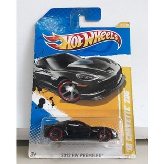 รถเหล็ก Hotwheels 12 CORVETTE Z06 2012 HW PREMIERE สีดำ (ib016) ยับ