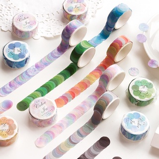 100 Stickers / Roll Message and Paper Collage Tape Ins Fresh Dots Hand Account Decoration Stickers