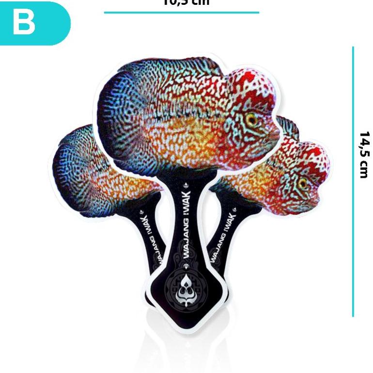 ➬Ep ขายดีที่สุด✪➬ ... King Kamfa Flowerhorn Fish Puppet & cencu Waterproof อะคริลิคหนา ทนทาน 79 ✸