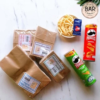 ถุงกระดาษน้ำตาลพรีเมี่ยม P75 ***ตั้งก้นได้*** แพ็คละ 50 ใบ มาตรฐานฟู้ดเกรด ใช้ใส่ได้หลากหลาย
