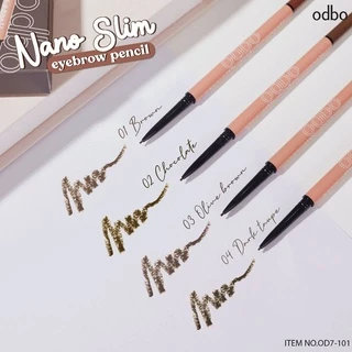 องแท้·ส่งด่วน·ถูก♦️Odbo Nano Slim Eyebrow Pencil #OD7-101 : โอดีบีโอ นาโน สลิม อายบราว เพ็นซิล x 1 ชิ้น dayse