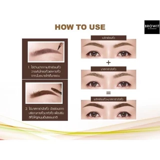 ส่งฟรี/มีไลฟ์ Browit Brow Salon Liquid & Cara บราวอิทบราวซาลอนลิควิดแอนด์คาร่า มาสคาร่าคิ้วบายน้องฉัตร