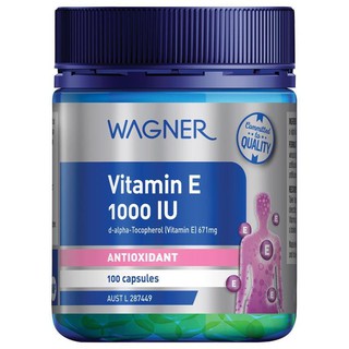 วิตามินอี Vitamin E Wagner 1000IU บรรจุ 100 capsules