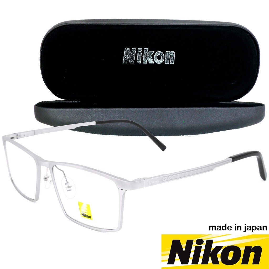 Nikon แว่นตา รุ่น 6341 C-3 เงิน กรอบเต็ม ขาสปริง วัสดุ สแตนเลส สตีล กรอบแว่นตา frame Eyewear Top Glasses made in Japan