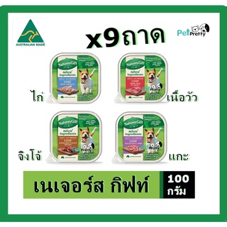 [กล่อง 9ถาด] Natures Gift อาหารสุนัขเปียก ออสเตรเลีย ถาด 100กรัม  (อาหารเปียก อาหารสุนัข ) เนเจอร์ กิฟท์