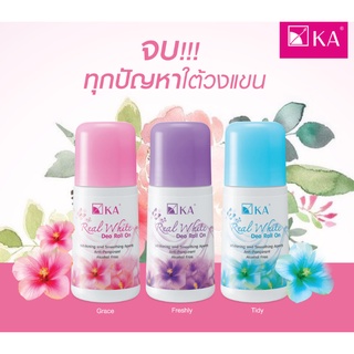 KA Real White Deo Roll On เติมความมั่นใจใต้วงแขนให้สาวพลัสไซต์ ของแท้100%(6pcs in a box)