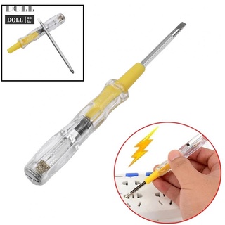 【DOLLDOLL】100-500V LED Electric Tester Pen Screwdriver Double Head Removable Test Pencil